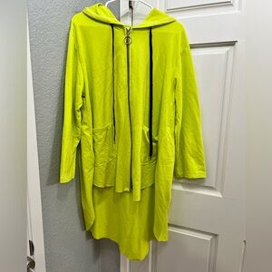 Vibrant Lime Hooded Coat